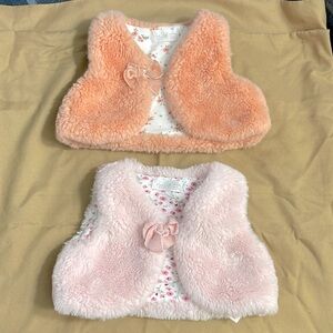 Unbelievably cute baby girl FUR Vests / 6-9 months